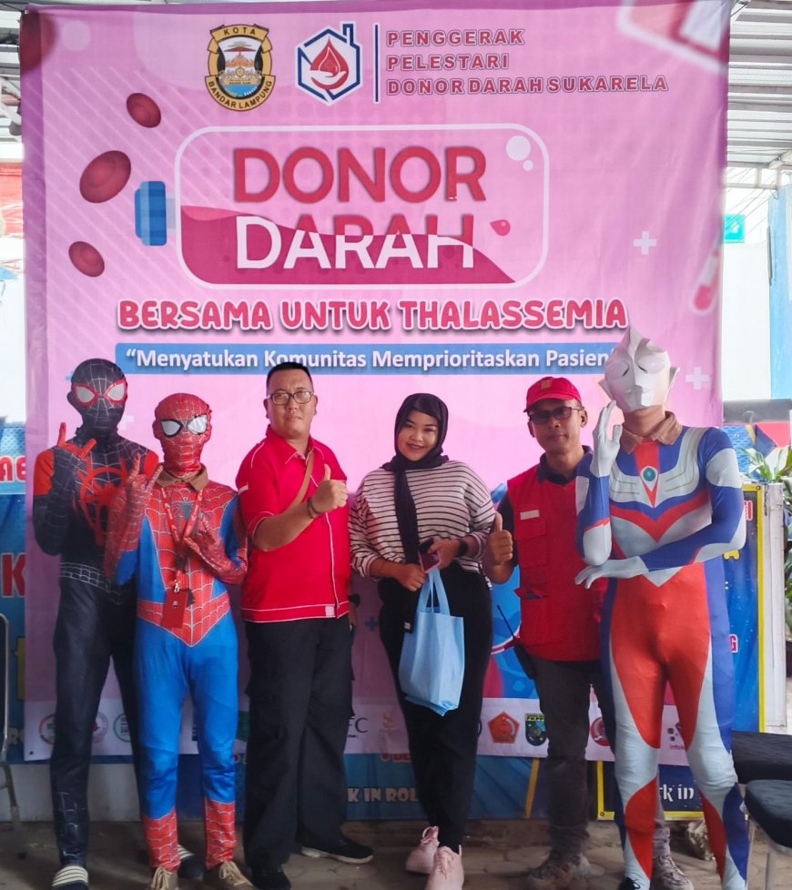 P2DS Lampung Gelar Donor Darah Bertema Thalassemia, CFD Jadi Ajang Solidaritas Meriah
