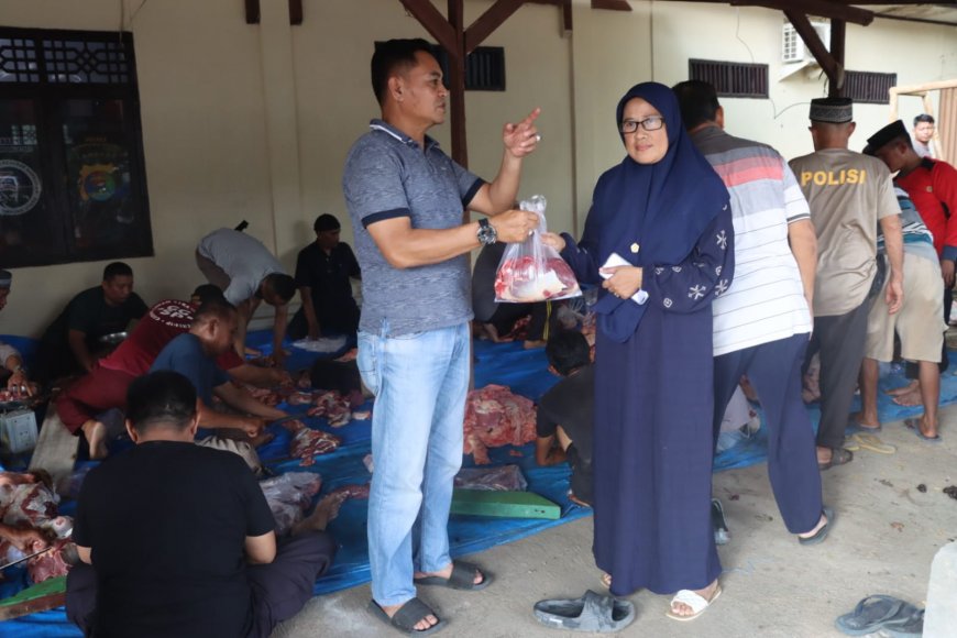 Idul Adha 1446 H, Polres Lampura Potong 3 Sapi & 5 Kambing untuk Qurban
