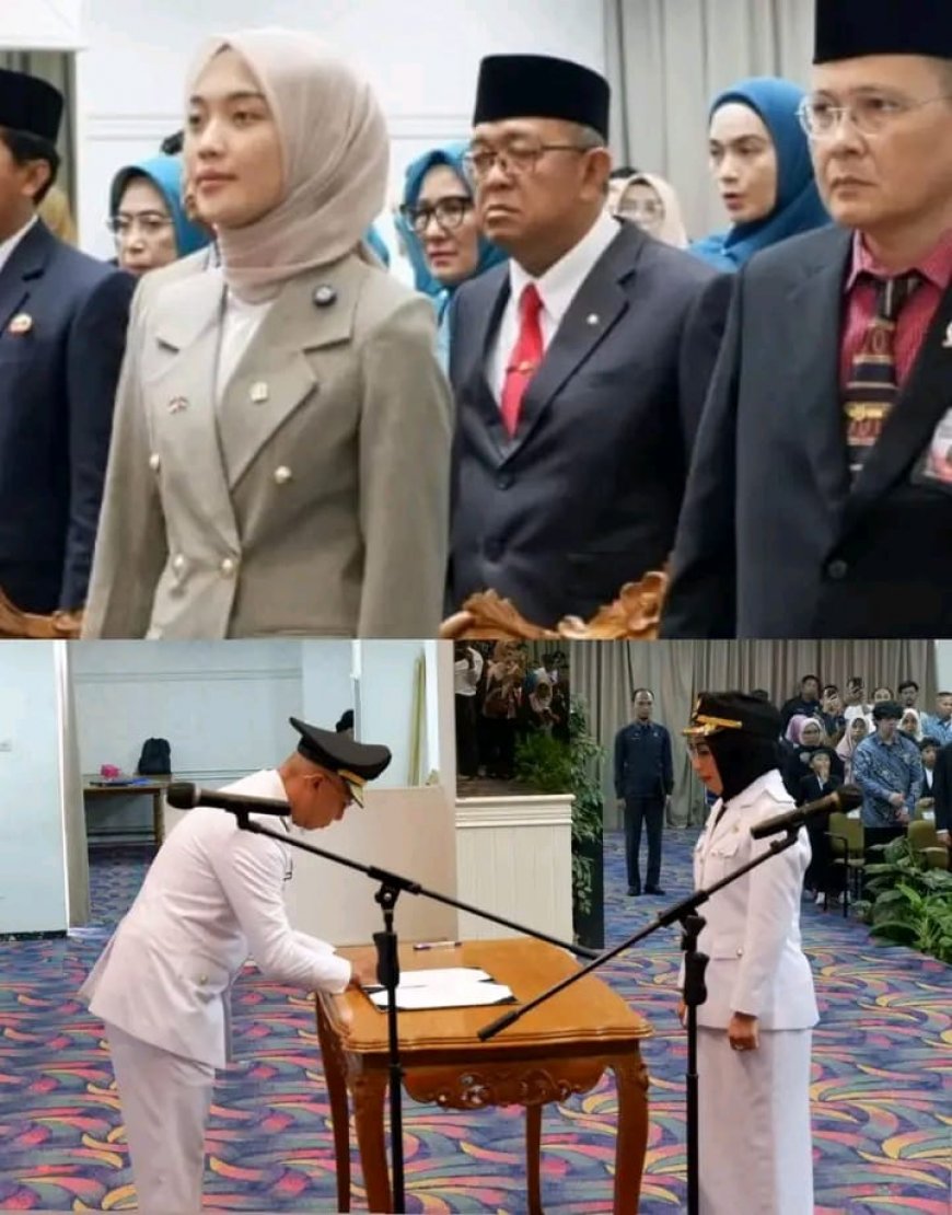 Sekda Lampung Utara Hadiri Pelantikan Bupati Way Kanan dan Penyerahan SK TP-PKK di Balai Keratun
