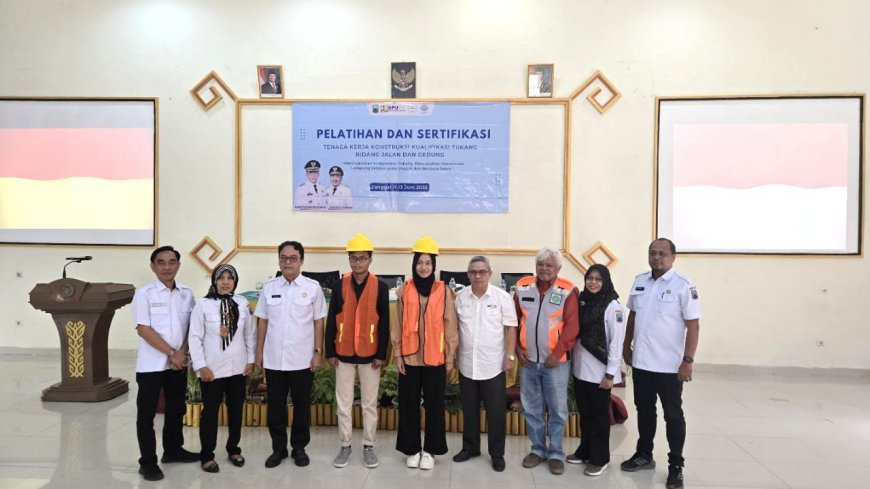 50 Peserta dari Lima Kecamatan Ikuti Pelatihan dan Sertifikasi Konstruksi di Lampung Selatan